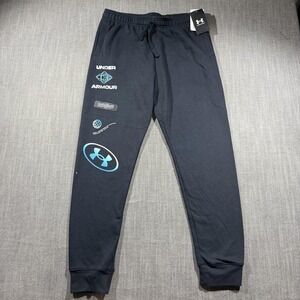Under Armour Pants Youth XL‎ Black Fleece Joggers 1996 Graphic Logo New Tags